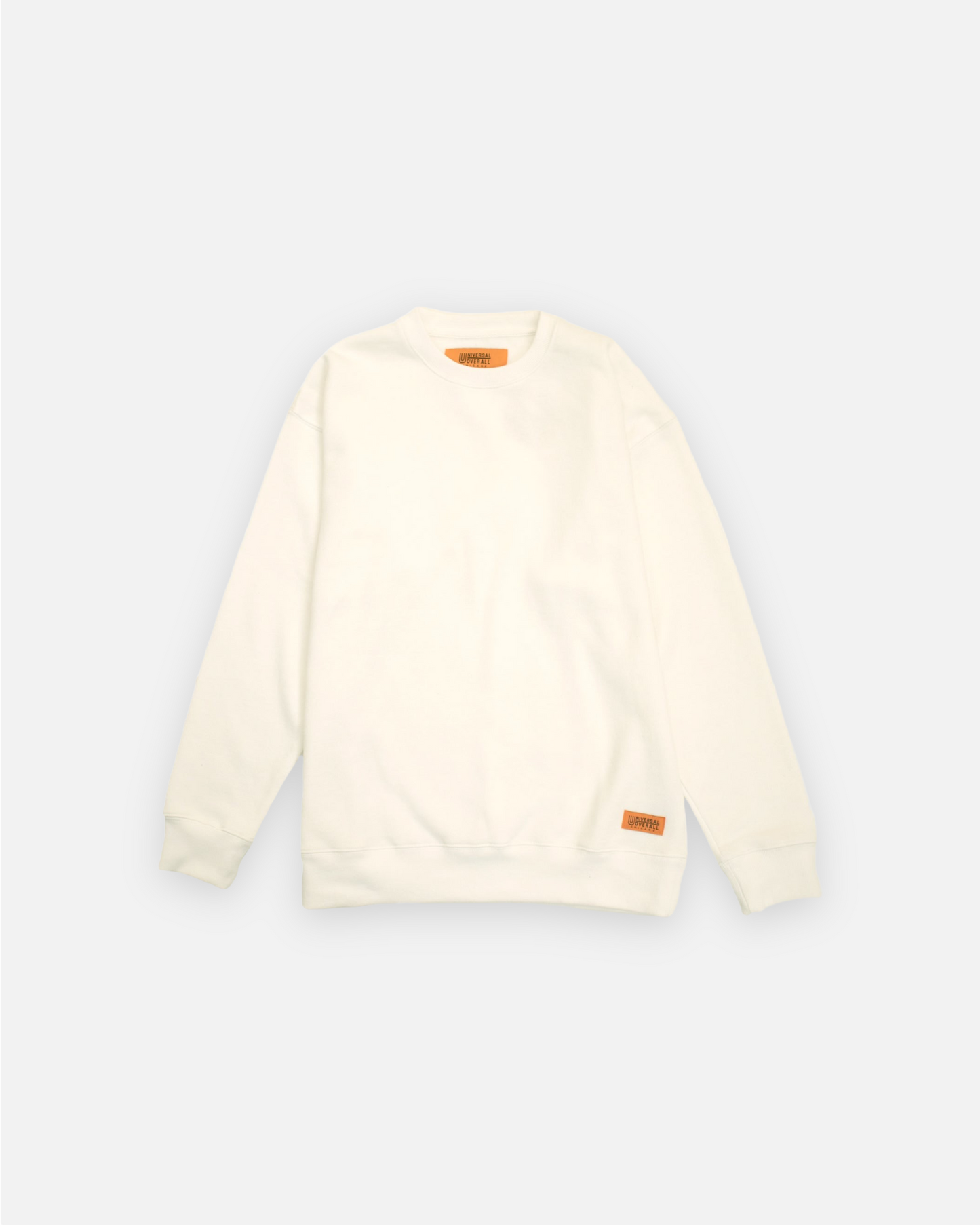 UNIVERSAL OVERALL SWEAT SHIRT 30/7 T/C SWEAT (WHITE)
