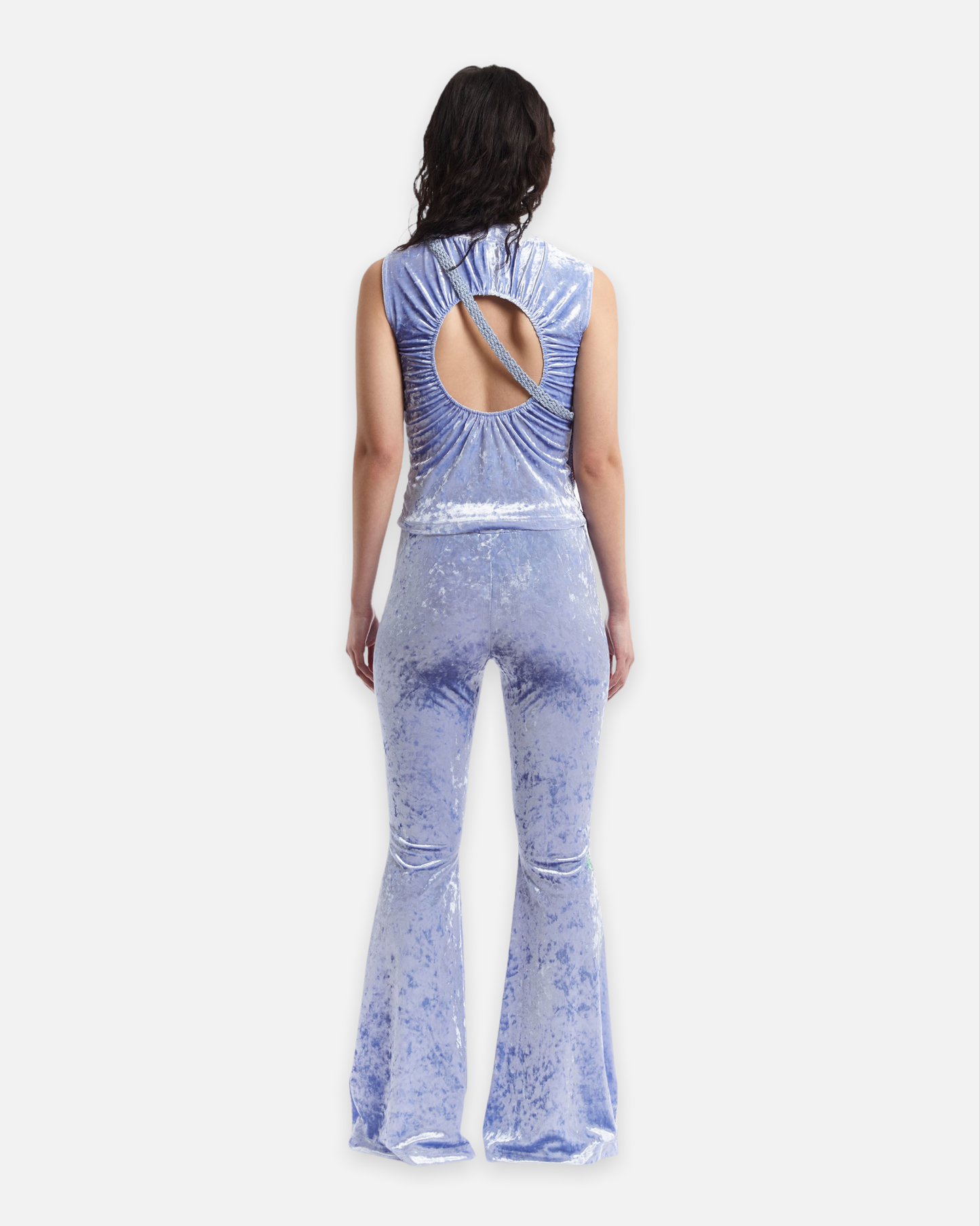 PAM CRYSTAL WINGS BOOT LEG FLARES (ICE BLUE)
